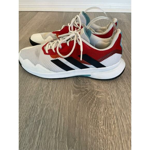 Adidas Men's CourtJam Control Sneaker white/red/black size 11.5 - Picture 2 of 15